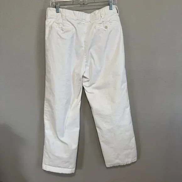 Nili Lotan Eliot Boy Pant in White Size 6 Retail $396